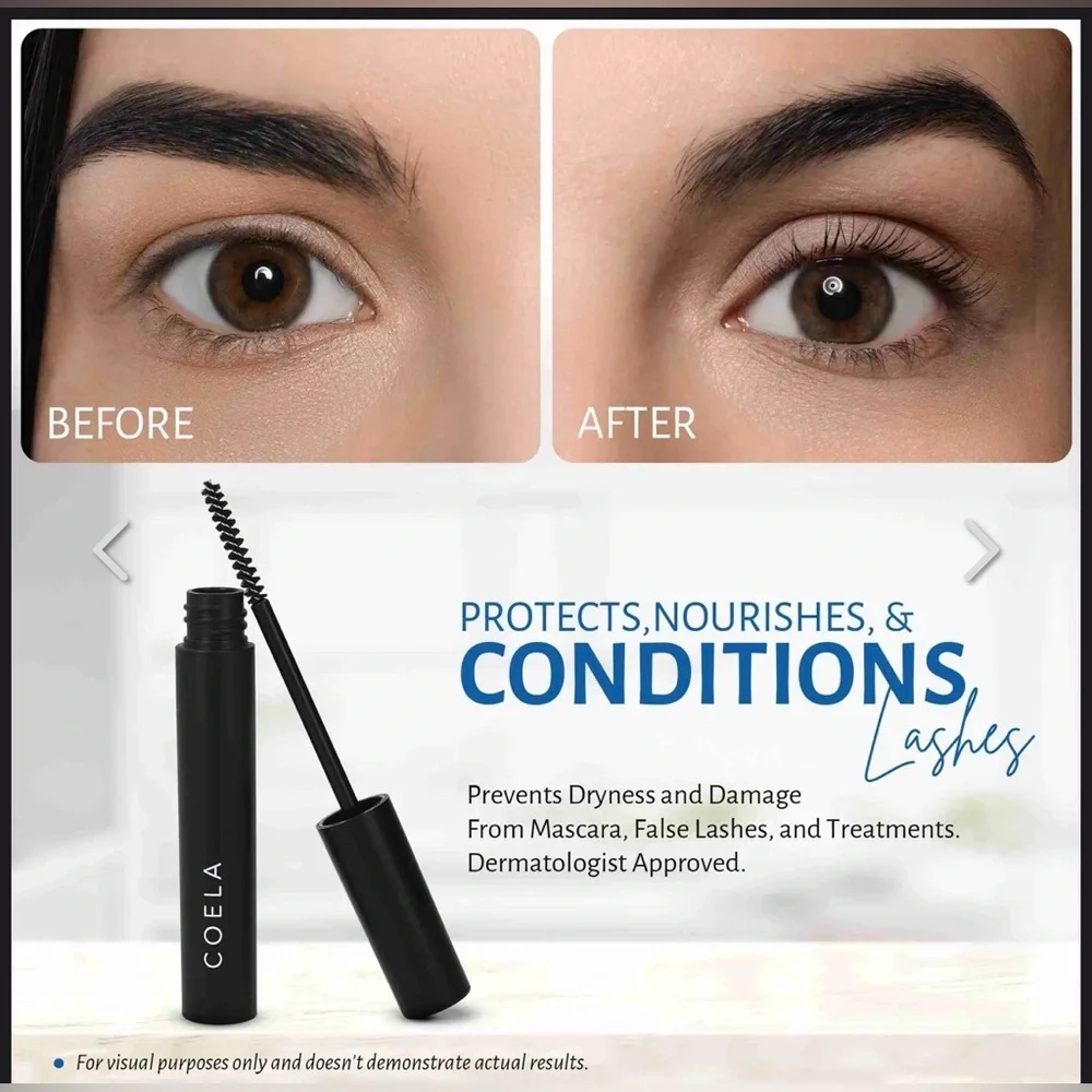 NIB COELA Overnight Lash Conditioning Serum | Castor Oil + Biotin | Vegan | 4mL
